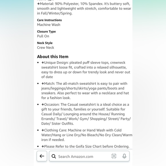 Women’s Crewneck Top - Picture 7 of 7